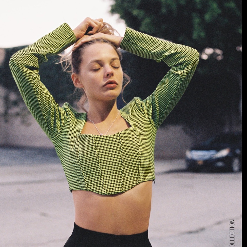Houndstooth crop top